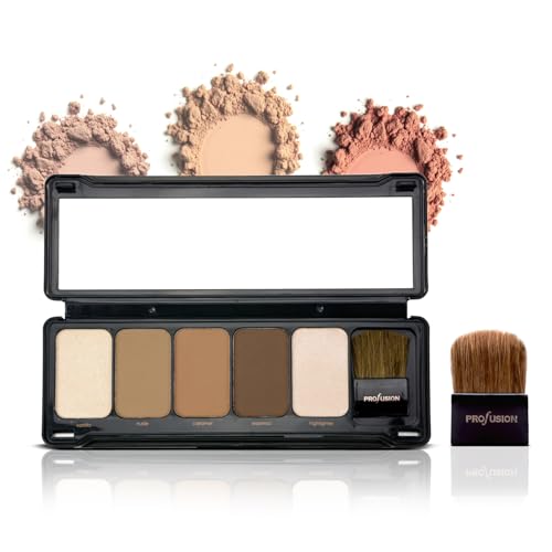Profusion Cosmetics 5-Color Contour Palette with Brush