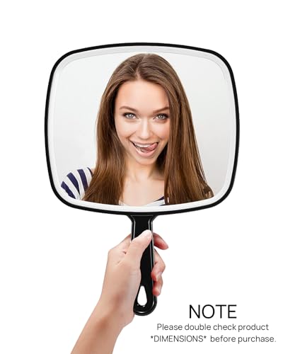 OMIRO Handheld Mirror 12.4" Extra Large Square Black