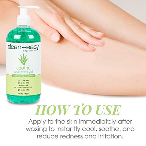 Clean+Easy Soothe Aloe Vera Gel 16 Ounce Pump (473ml) (2 Pack)