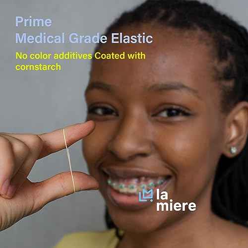 Neon Latex 100 counts Intraoral Elastic Bands Orthodontic Elastics Dental Rubber Bands Made in US Medium 1/4'', Neon Latex