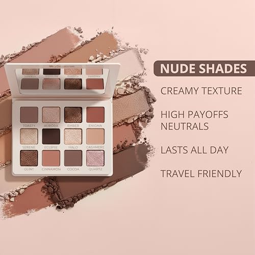 Lamora Nude Eyeshadow Palette - 12 Shades Matte & Shimmer