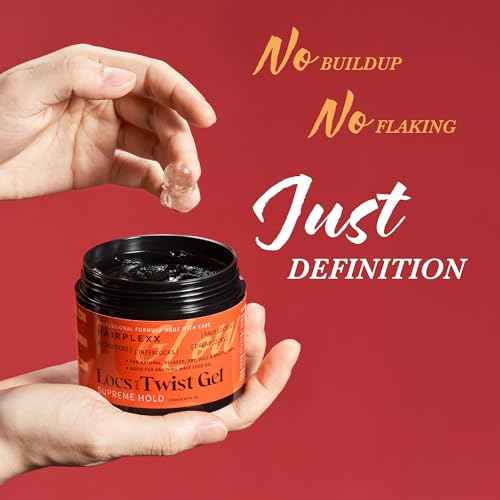 Hairplexx Glow Loc & Twist Gel ? Supreme Hold for Locs, Retwists & Twists ? Deep Moisture and Scalp Nourishment ? With Shea Butter, Biotin & Castor Oil (5.07 fl oz, Shea Butter)