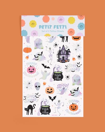 xo, Fetti Halloween Temporary Tattoos - 50 Iridescent Designs