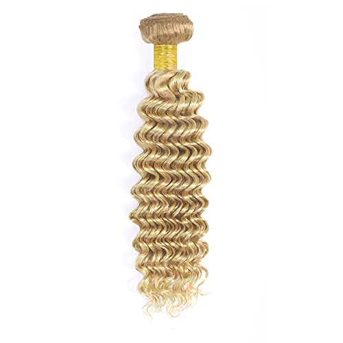 22-Inch Honey Blonde Deep Wave Human Hair Bundles - P27/613