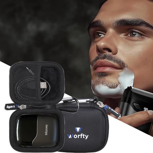 Shavers Case for Mbzoey Electric Foil Shavers for Men: Mini Electric Razor for Face - Hard Protective Travel Carrying Storage Bag (Black)