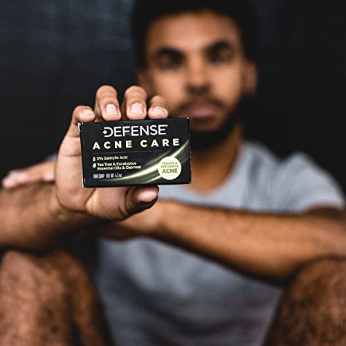 Defense Acne Care Bar Soap 4.2oz 2% Salicylic Acid & Body Wash 32 oz - Natural Shower Gel