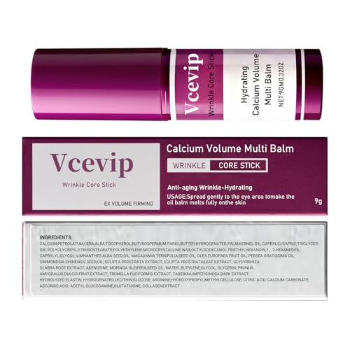 Calcium Volume Multi Balm Stick - Anti-Aging Collagen Cream for Intensive Hydration, Wrinkle Repair & Skin Firming, Suitable for Face, Eyes and Neck.