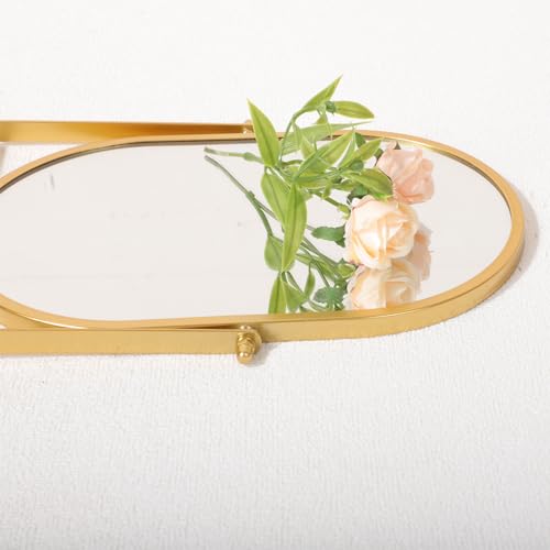 Portable Tabletop Makeup Mirror with Adjustable Metal Frame