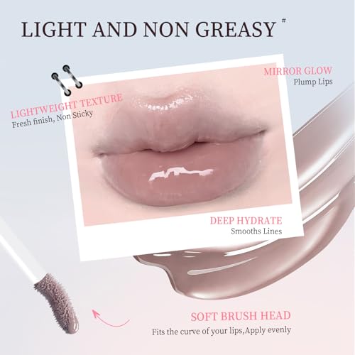 3-Piece Cool Tone Nude Lip Gloss Set with Mirror Finish