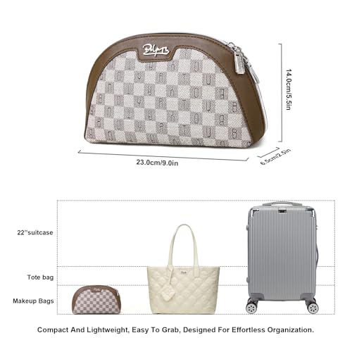 BOYATU Vegan Leather Cosmetic Bag with Mirror