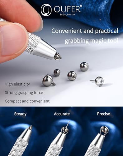 OUFER Piercing Ball Grabber Tool Kit 16G 18G