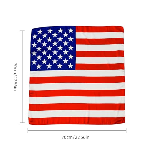 National Flag Head Scarf - 27.5 Inch Silk Hair & Face Wrap for Men & Women