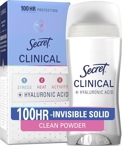 Invisible Solid Antiperspirant Deodorant for Women - 100HR Sweat & Odor Protection with Hyaluronic Acid, 2.6 oz