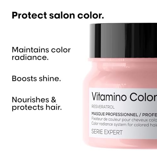 L'Or?al Professionnel Vitamino Color Hair Mask - Protects & Preserves Hair Color, Enhances Shine & Vibrancy, Moisturizes & Detangles
