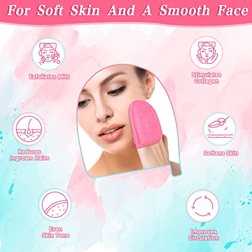 Frienda Exfoliating Gloves 4-Pack Deep Scrub Mitts Face & Body
