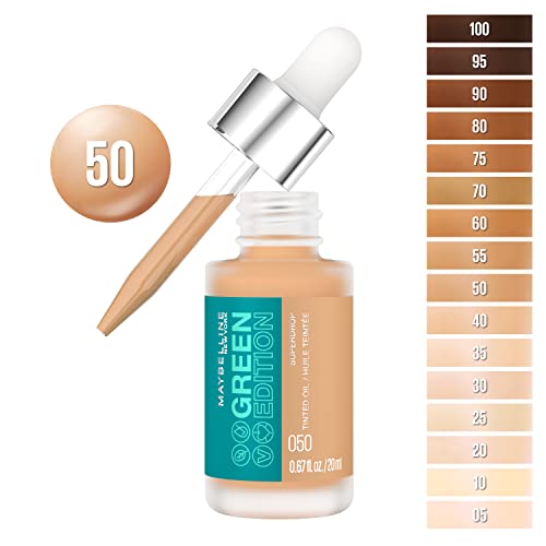 Maybelline Green Edition Superdrop Tinted Oil Foundation, Adjustable Coverage