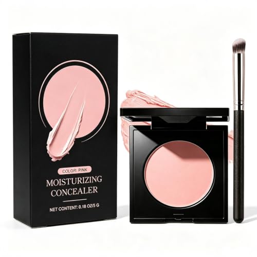 SURORAIN Waterproof Under Eye Concealer for Dark Circles, Moisturizing & Blending, Peach Tone