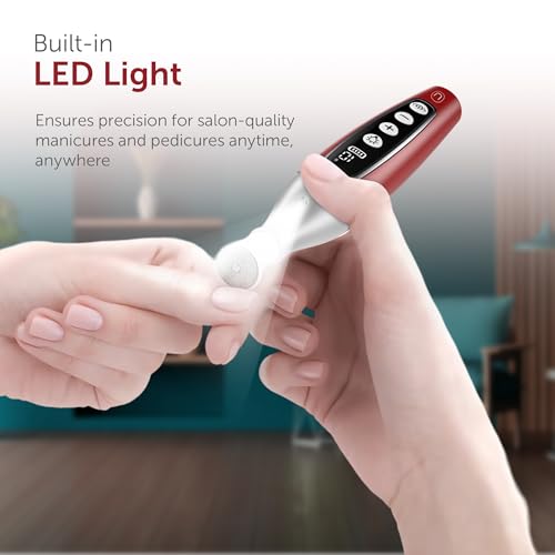 PediLux Pro Electric Manicure Pedicure Kit - Cordless Nail Drill Set