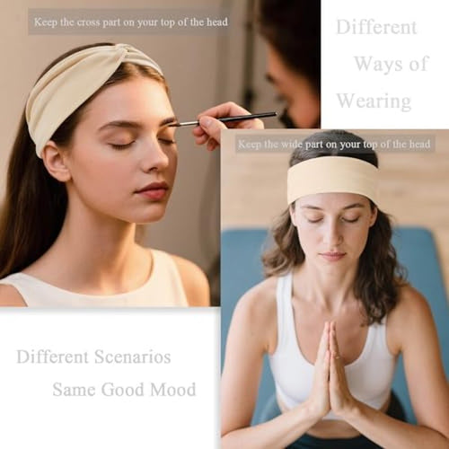 12-Pack Wide Stretch Headbands for Women – Workout Yoga Hair Bands