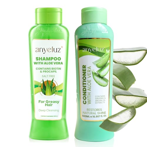 ANYELUZ Aloe Vera & Biotin Shampoo and Conditioner Set