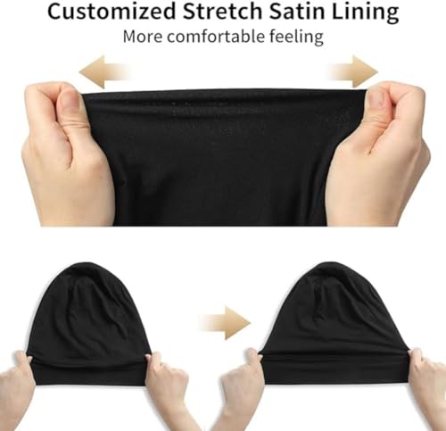 Satin Bonnet Sleep Cap with Adjustable Strap - Frizz Control