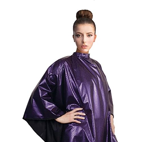 Cricket Encore All Purpose Professional Salon Cape ? Waterproof Bleach Proof Hair Styling Cape, Adjustable Neck Closure ? Extra-Large Coverage, Amethyst