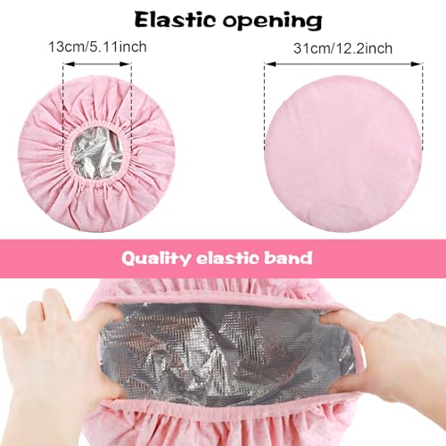 Deep Conditioning Hair Treatment Caps, 2 Pack - Pink Reusable