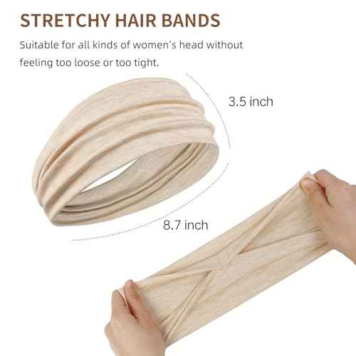 AKTVSHOW Headbands for Women Non-Slip Head Band for Women¡¯s Hair Wide Thick Sweat Hair Bands, Trendy Hair Accessories for Women's Yoga, Workout, and Fashion