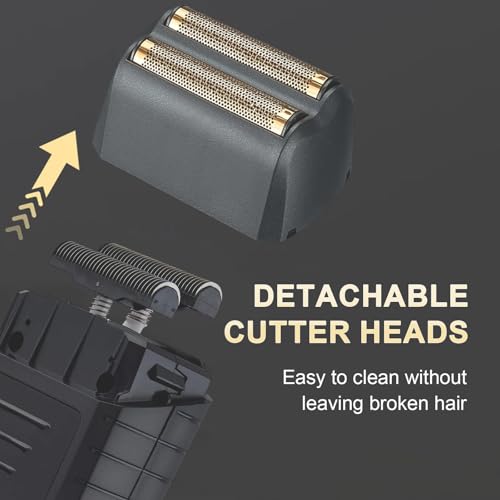 2Pack Shaver Replacement foil Compatible with wahl 5 Star Series Vanish Shaver 8173-700,Super Close Gold Foil & Cutter Bar Assembly Replacement - Compatible with wahl Vanish Replacement Foil, Black