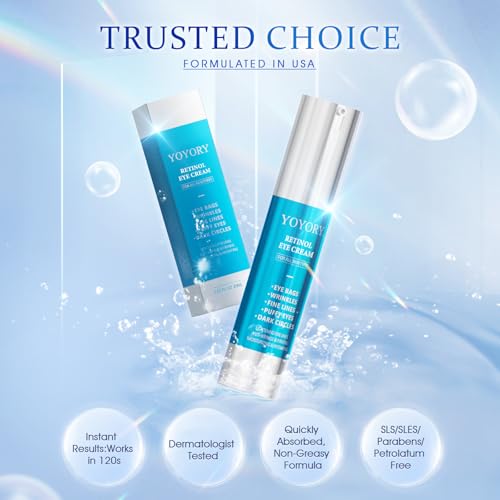 Retinol Eye Balms Repair Dark Circle, Eye bags and Puffiness, wrinkles,Firming Anti-Aging Eye Treatment, 14 ml