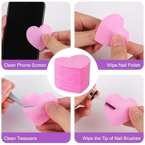 1080 Lint-Free Nail Wipes with Pump Dispenser Bottle