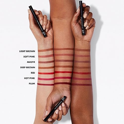 e.l.f. Love Triangle Lip Filler & Lip Liner - Mauve, 2-in-1, Long-Lasting, Vegan