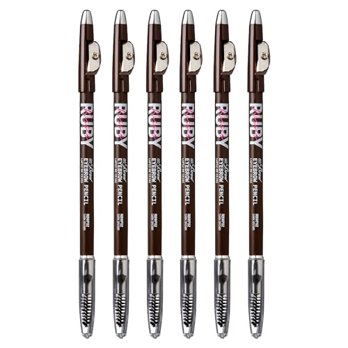 Kiss Go Brow Eyebrow Pencil Dark Brown (6 Pack)