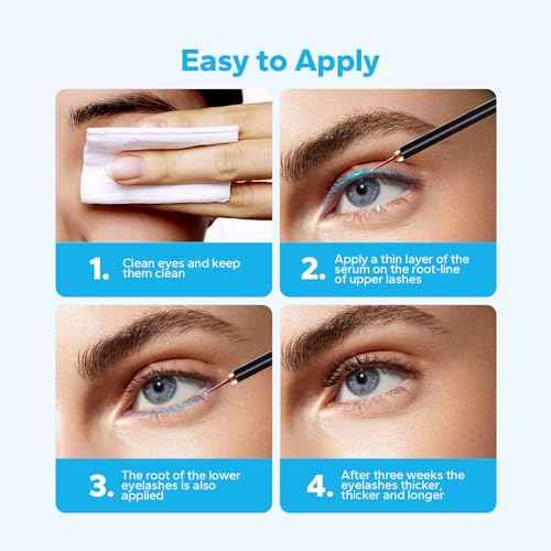 Eyelash Growth Serum (0.17 oz), Lash Serums for Fuller & Longer Looking Alluring Eyelashes, Eyelash Serum for Eyelashes & Eyebrows, Premium Lash Growth Serums for Eyelash Extensions