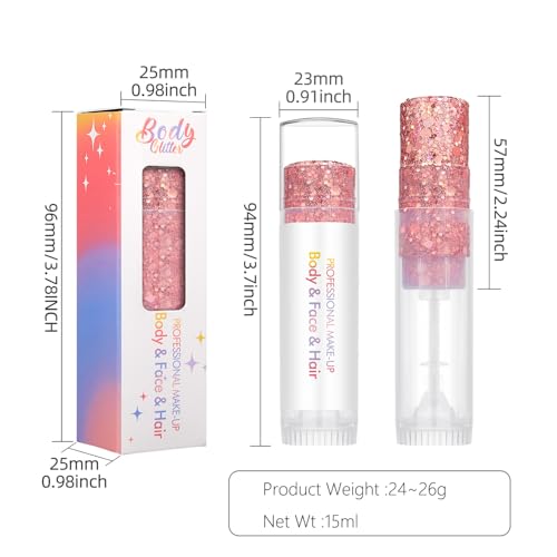 Silver Glitter Gel Stick - Face, Body & Hair