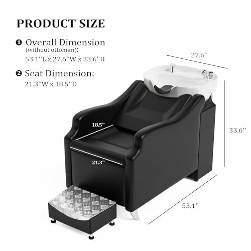 OmySalon Salon Backwash Shampoo Chair with Bowl