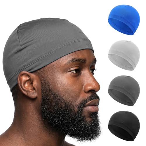 4-Pack Wave Caps for Men | 360 Waves & Hair Protection
