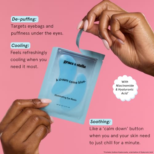 grace & stella Under Eye Patches for Dark Circles & Puffiness (6 Pairs)
