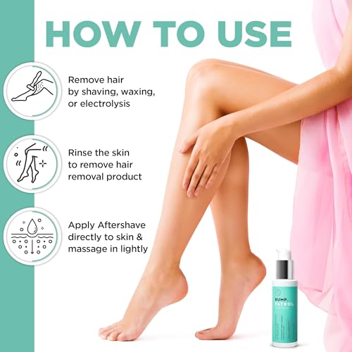 Bump Patrol For Her Calm and Hydrating Aftershave for Women ? Razor Burn, Razor Bump Treatment and Ingrown Hair Treatment for Bikini Area, Underarms and Legs, Rose and Lavender - 2 fl oz