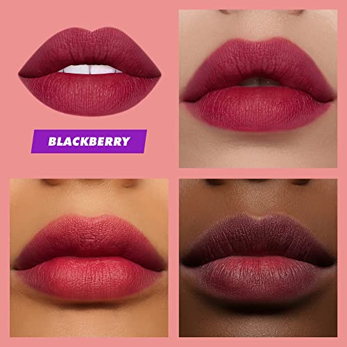 Lime Crime Plushies Soft Matte Lipstick, Blackberry (Sheer Blackberry) - Blackberry Candy Scent - Plush, Long Lasting & High Comfort for All-Day Wear - Talc-Free & Paraben-Free