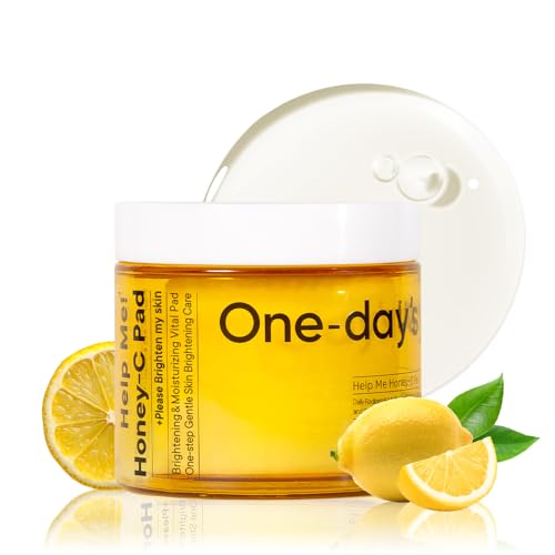 ONE-DAY¡¯S YOU Help Me Honey Glow-C Pads | Korean Vitamin C Toner Pads for Face | Brightening & Cleansing Facial Pads | Skin Care for Blemishes & Radiance | 60 Sheets
