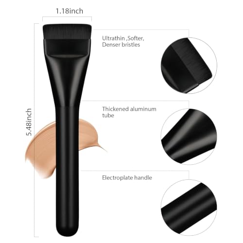 Foundation Brush - Flat Makeup Spatula for Liquid Foundation Blending