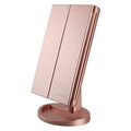 deweisn Tri-Fold Lighted Vanity Mirror with 21 LED Lights & 3X Magnification
