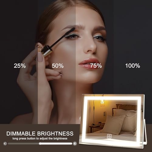 14 Inch LED Vanity Mirror with 3 Color Dimmable Lights