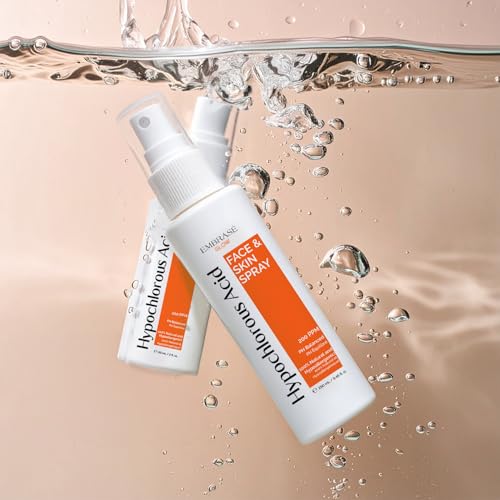Hypochlorous Acid Spray - 0.02% - 2 Pack - Travel Size + Full Size Bottles - Cleansing Hypochlorous Solution - All Natural Face and Skin Spray for Face (8.5 fl oz + 2 fl oz)