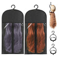 KOLLIEE 2 Pcs Wig Storage Bags with Hanger - Dust-Proof & Portable