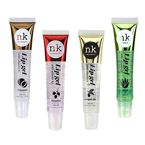 4 Pack Nicka K Lip Gel (COCONUT, ROSEHIP, ARGAN OIL, ALOE)