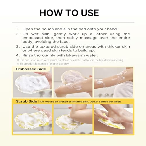 Vita Care Dual-Sided Exfoliating Shower Pad for Dull & Uneven Skin - 1 Count - Vita Care