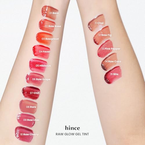 HINCE Raw Glow Lip Tint - RAWPRICOT, 0.13 Fl Oz, Hydrating Glossy Lip Stain (Pack of 1)
