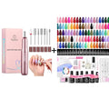 Electric Nail Drill Kit with 7 Bits & 88 Gel Colors for Manicure & Pedicure